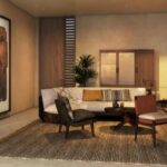 Wadi Villa living room at Desert Rock Resort
