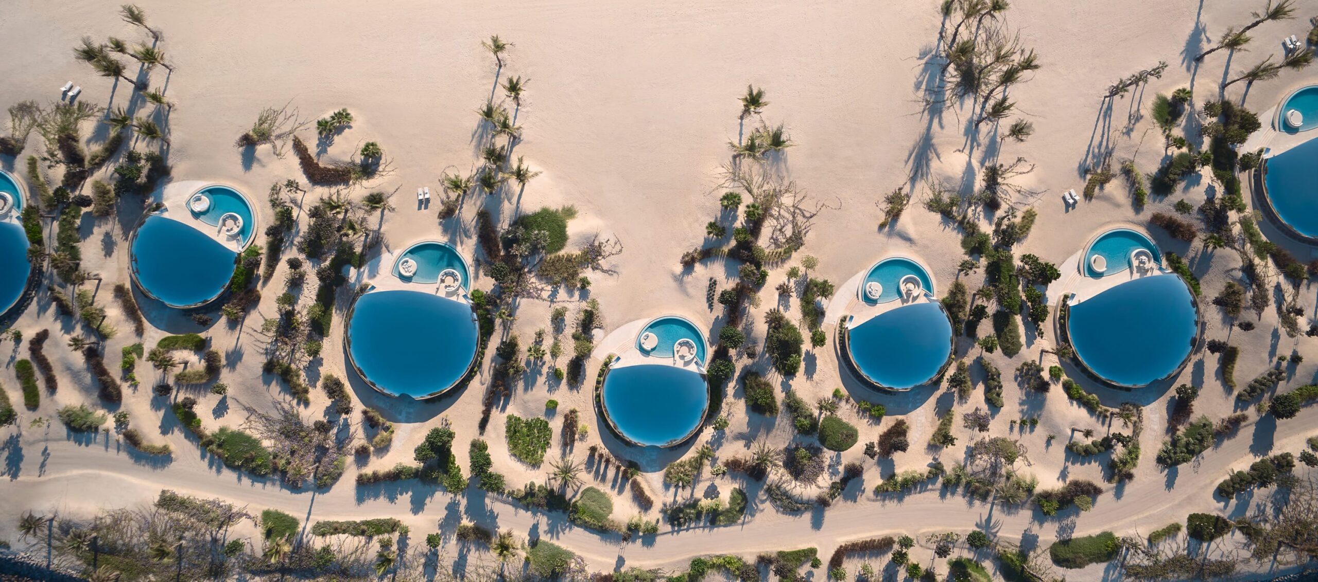 Beachfront villas at Shebara Resort on the Red Sea
