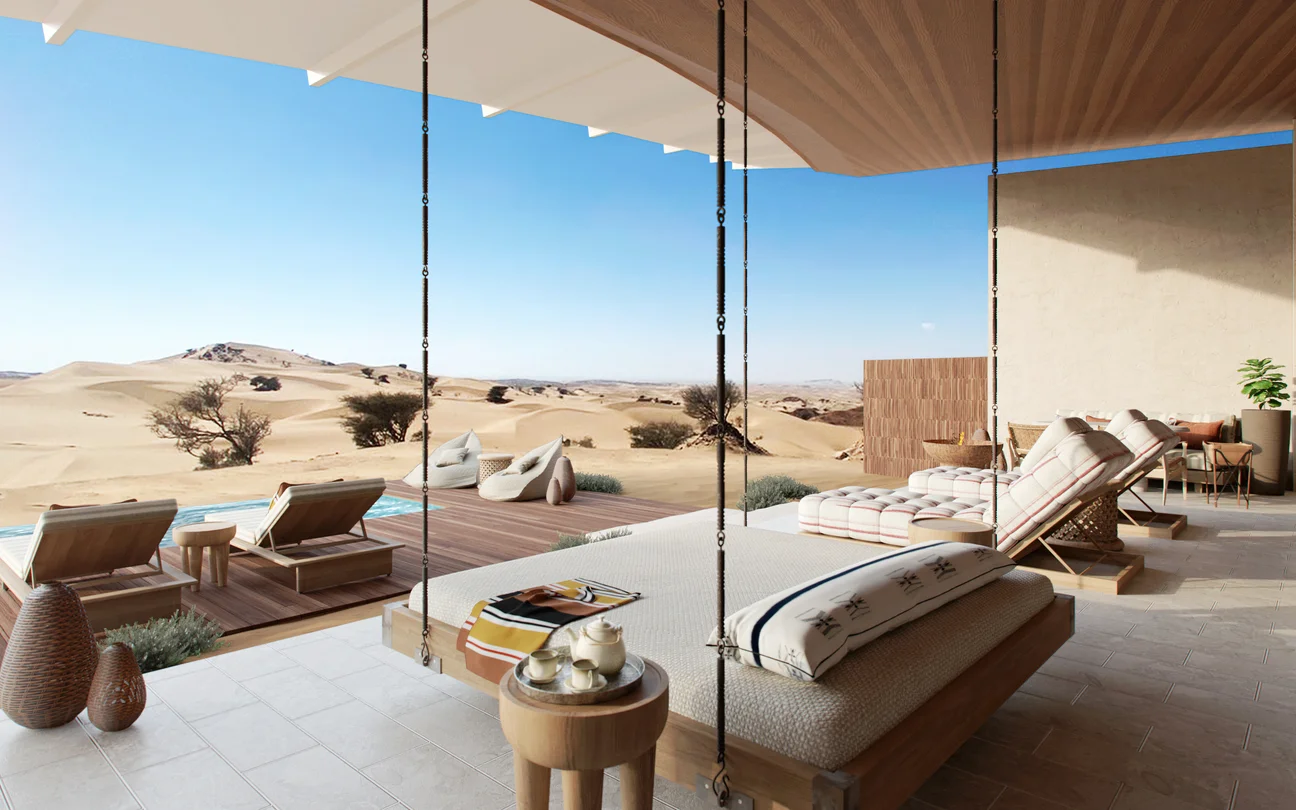 One-Bedroom Pool Villa terrace at Six Senses Southern Dunes