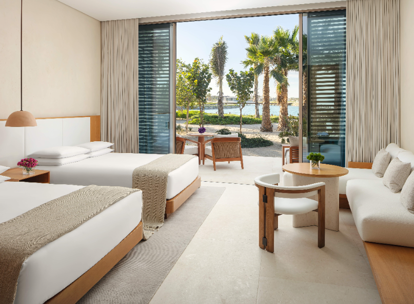 Superior guest room with two queen beds at The Red Sea EDITION