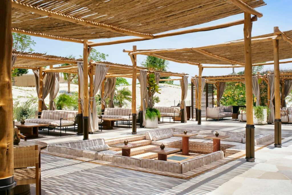 Beach lounge at Nujuma