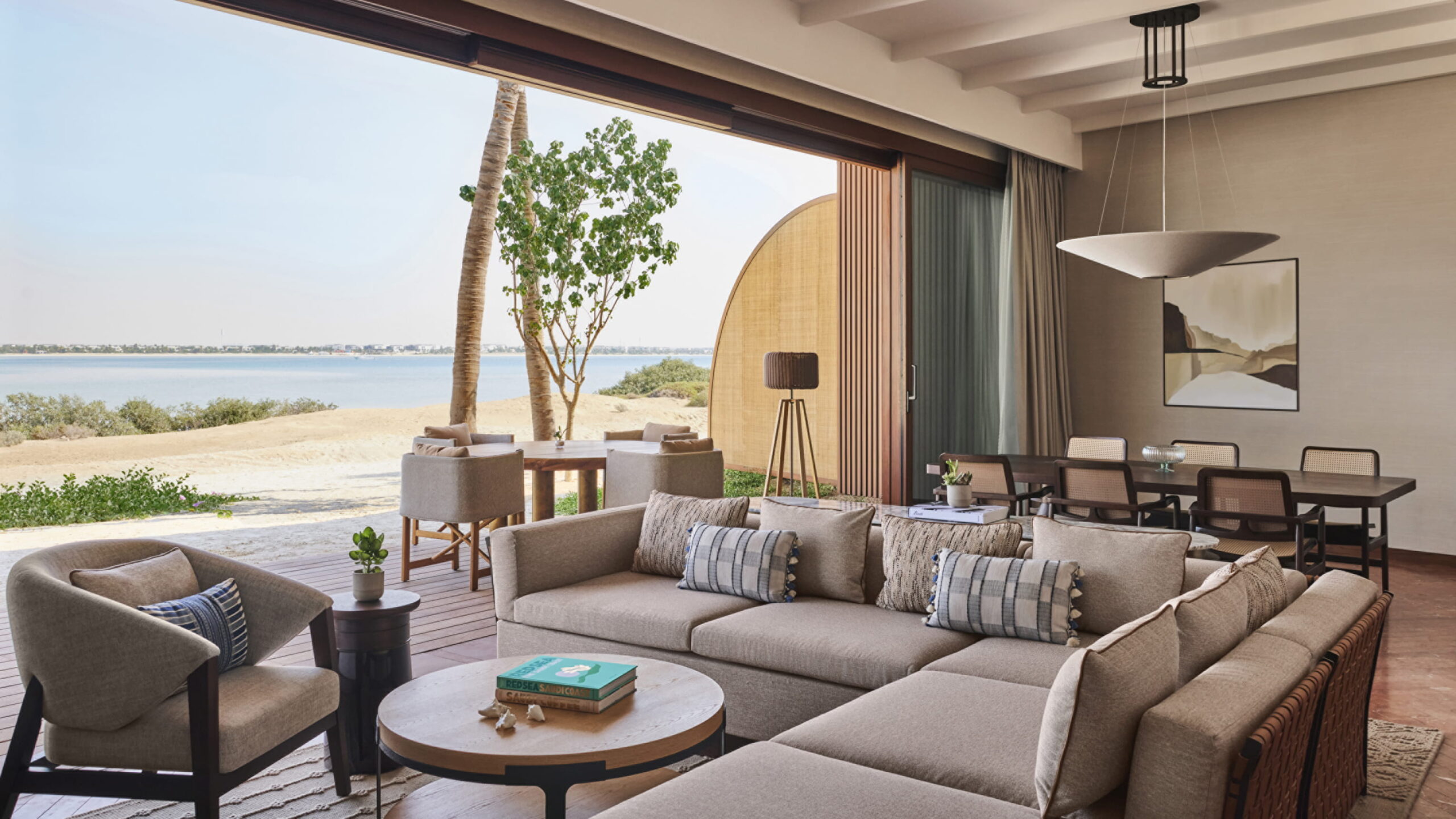 Premier Sea-View Suite living area at Four Seasons Red Sea